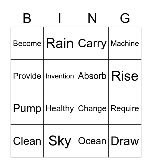 Water for Everyone Bingo 2 Bingo Card