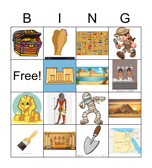 Ancient Egytp Bingo Card