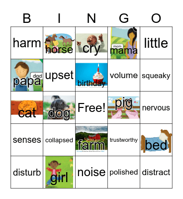 G1 U5 W4 The Squeaky Bed Bingo Card