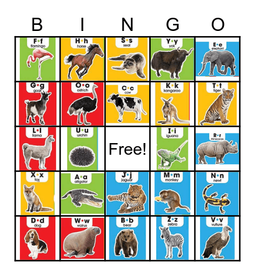 Alphabet Bingo Card