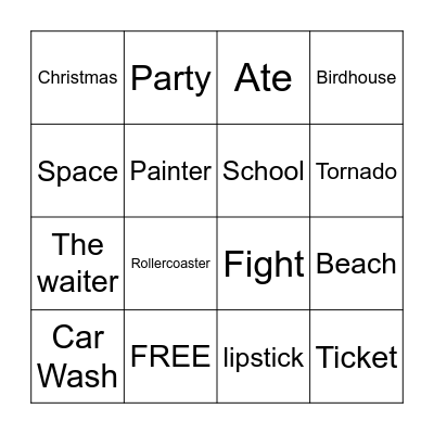 Inference Bingo Card