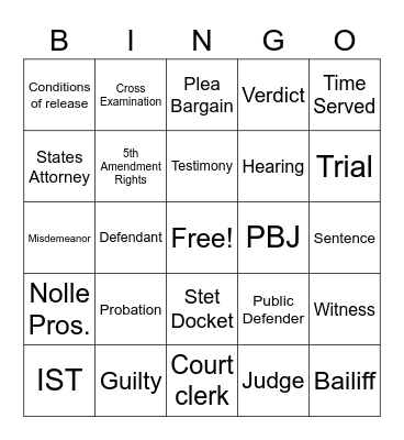 Competency Bingo Card