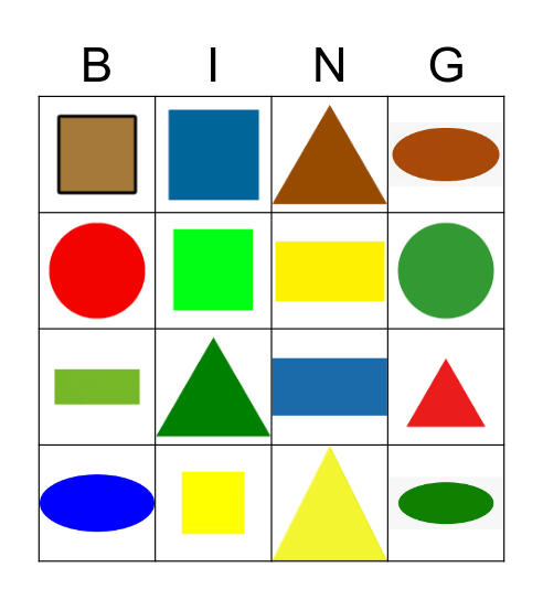Formas y Colores Bingo Card