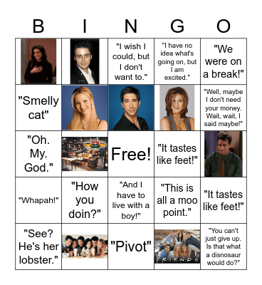 "Friends" Bingo Card