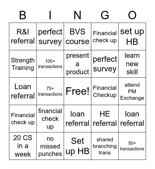 OFFICE LOTTO Bingo Card