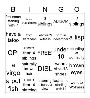 can you find? Bingo Card