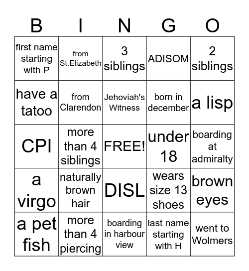 can you find? Bingo Card