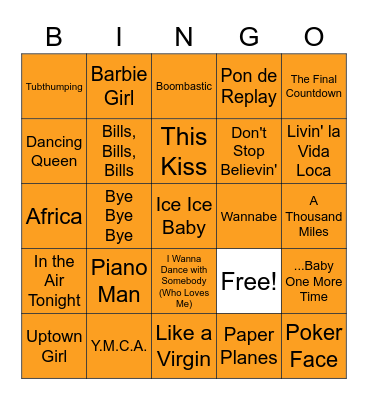 SDR Music Bingo R.2! Bingo Card