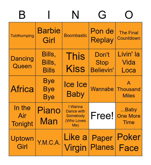 SDR Music Bingo R.2! Bingo Card