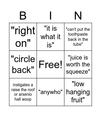 PT BINGO Card