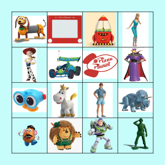 Toy Story Bingo Card