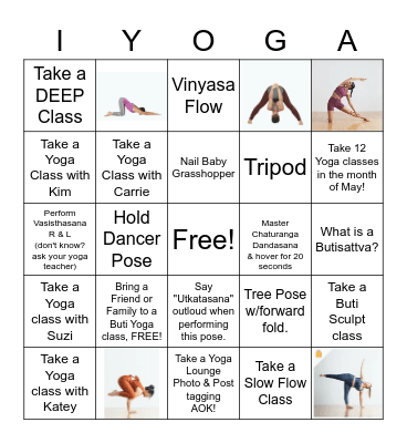 May- I YOGA! Bingo Card