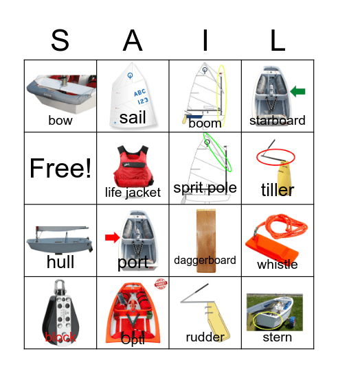 Sailing Bingo Card