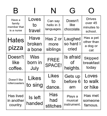 GTM People BINGO Card