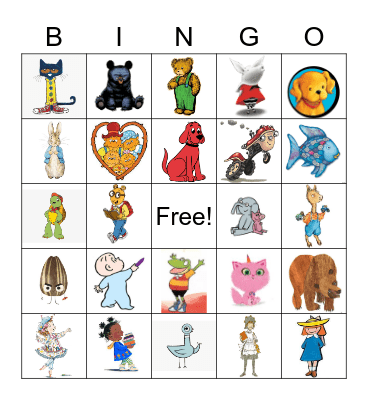 Book Character Bingo Card