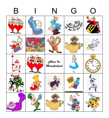 Wonderland Bingo Card
