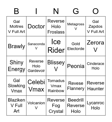 Chilling Reign Bingo Card