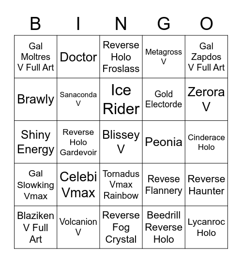 Chilling Reign Bingo Card