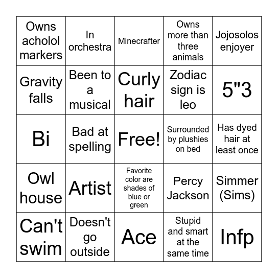 Corgi Bingo Card