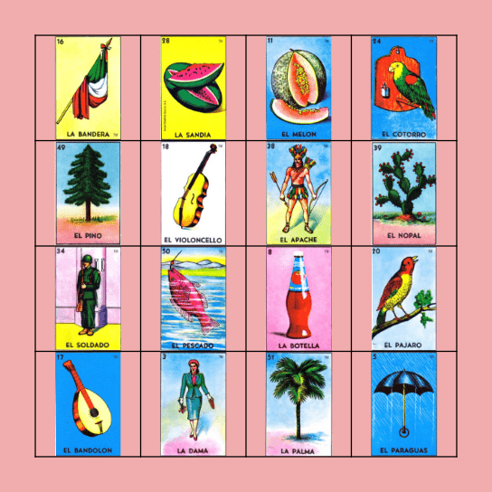 Gran Loteria Mexicana Bingo Card