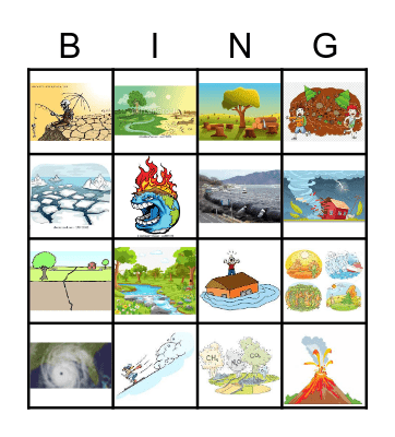 NATURAL DISASTERS Bingo Card