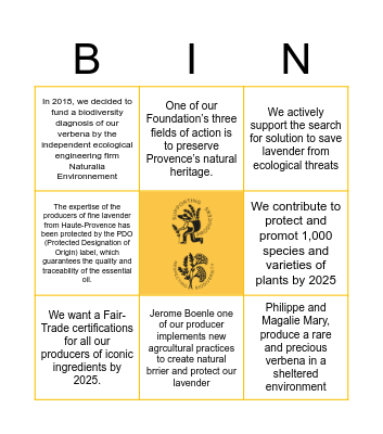 COMMITMENT BINGO Card