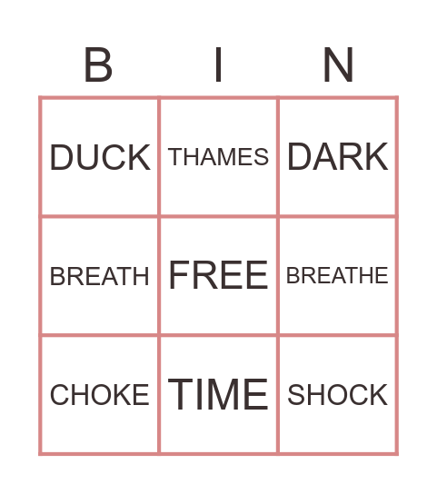 PHONETIC BINGO Card