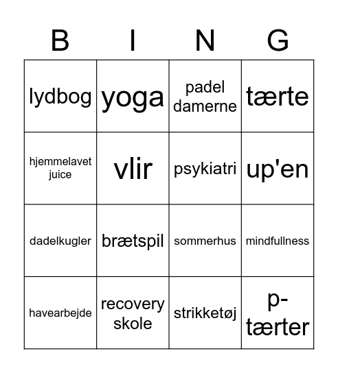 Janne 50 år Bingo Card