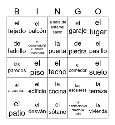 U2D1 Version 2 Bingo Card