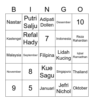 Arkhael’s Bingo Card