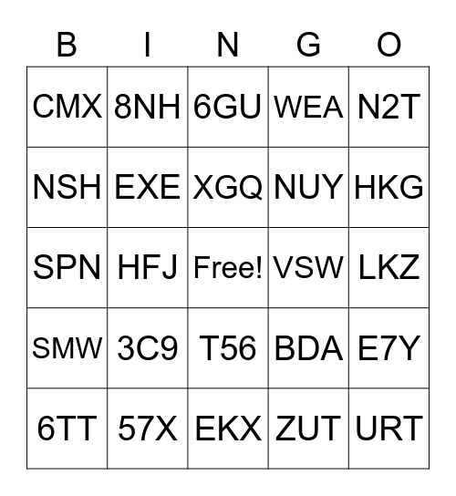 IXL Bingo Card