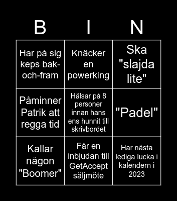 Björn Bingo Card