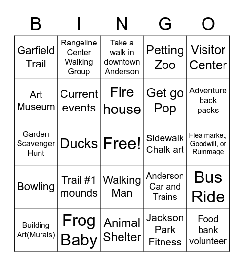 Community Bingo Card