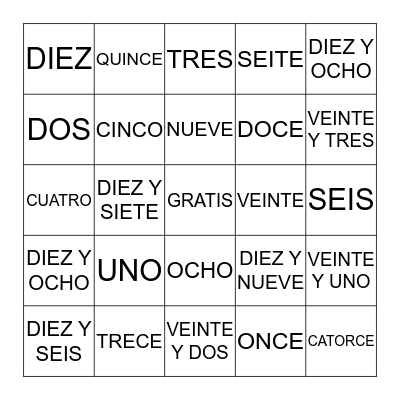 Loteria #1 Bingo Card