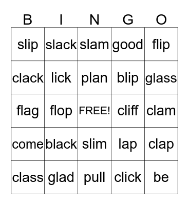 Unit 1.3 Sight Word Bingo Card