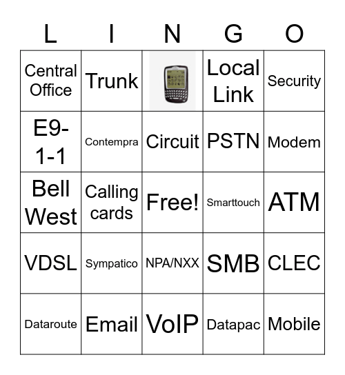 Bell Bingo LINGO Bingo Card