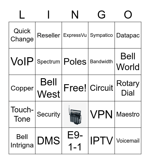 BELL LINGO BINGO Card