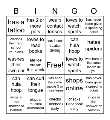 Who in the office? Bingo Card