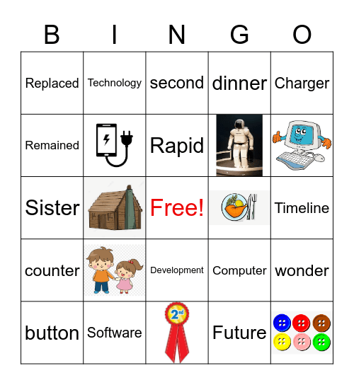 2nd Grade Vocabulary Bingo Card