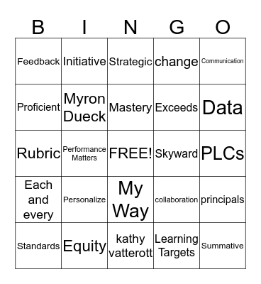District Kick-Off! Bingo Card