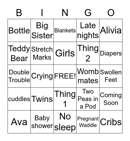 Double the love Double the fun  Bingo Card