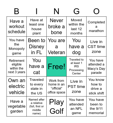 Engagement & Retention Bingo Card