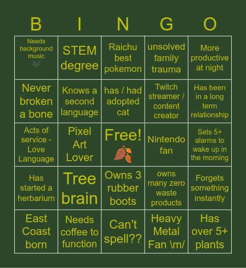 Thekidintown Bingo! Bingo Card