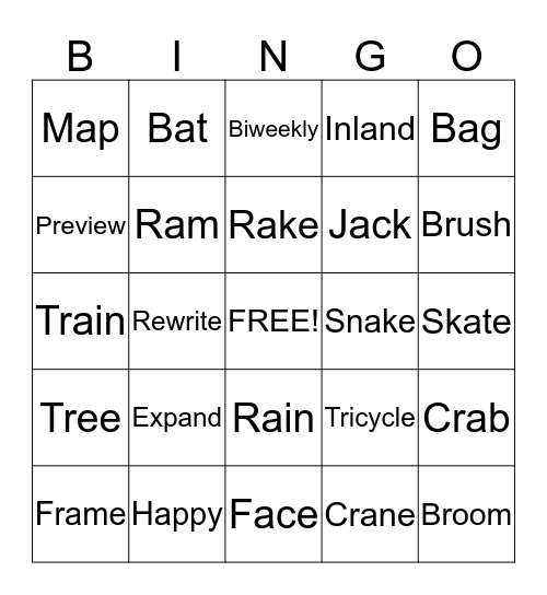 Unit 1 Less 1a Bingo Card