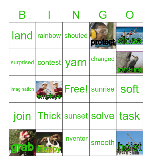 Unit 5 Vocabulary Bingo Card