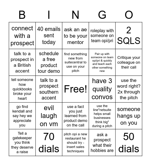 Team Opi/Pri Bingo! Bingo Card