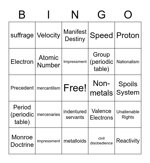 Saturday STAAR Review Bingo Card