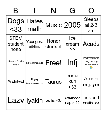 MAXENE Bingo Card