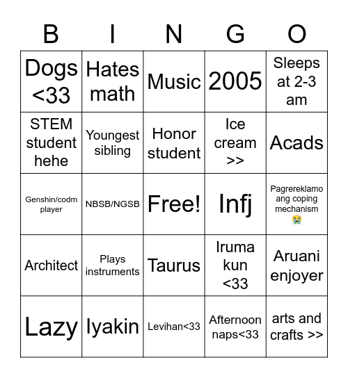 MAXENE Bingo Card