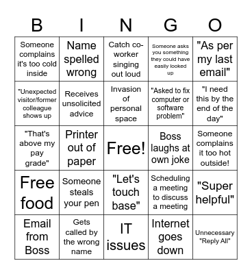 Administrative Professional Day Bingo Card